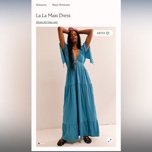 FP Beach La La Maxi Dress in Blue Moon